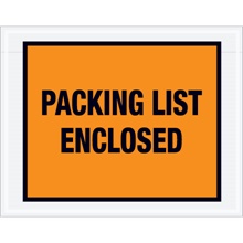 "Packing List Enclosed" (Full Face) Envelopes