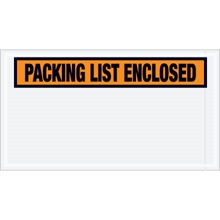 "Packing List Enclosed" (Panel Face) Envelopes